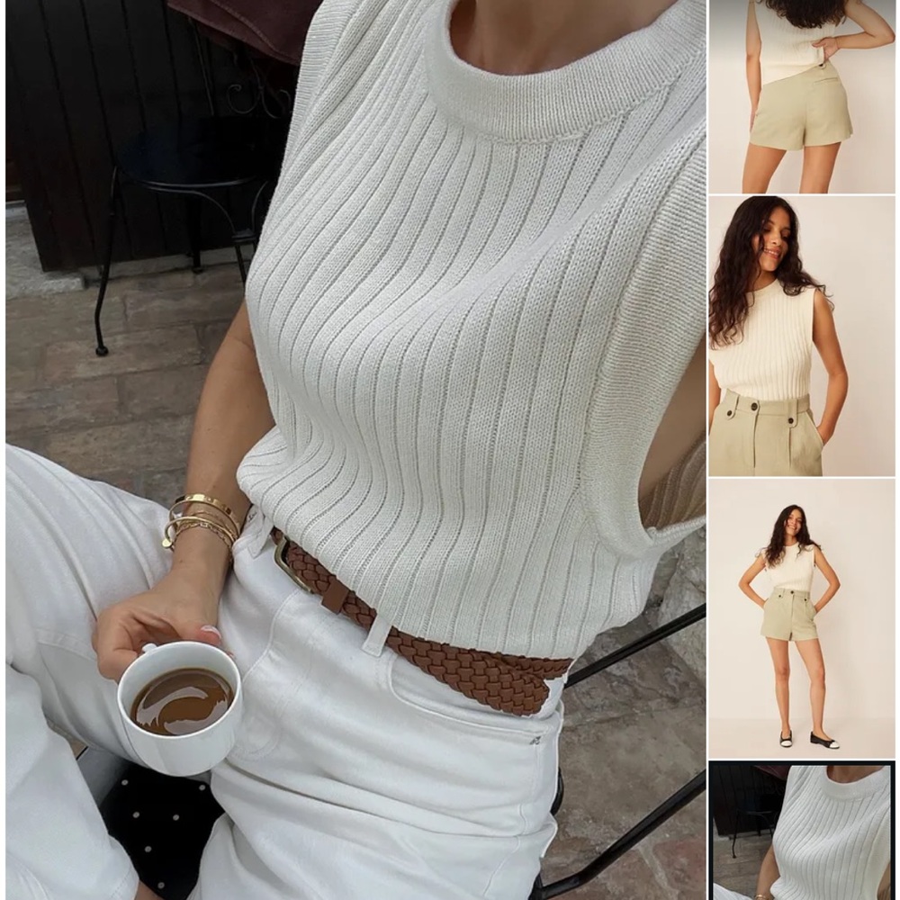 Claire Rose NA-KD Ribbed Knitted Vest